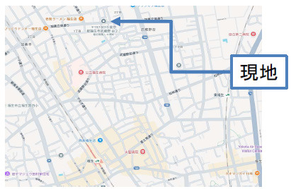 東京都福生市　エモシオン福生の地図