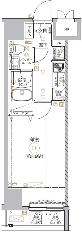 GENOVIA南千住Ⅸskygardenの間取り
