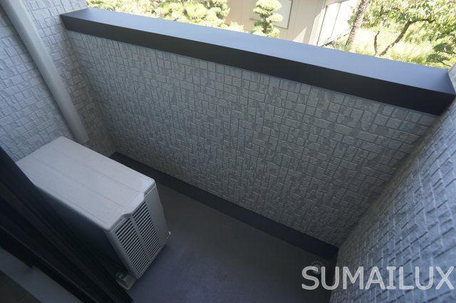 熊本市中央区渡鹿６丁目のアパートのバルコニー