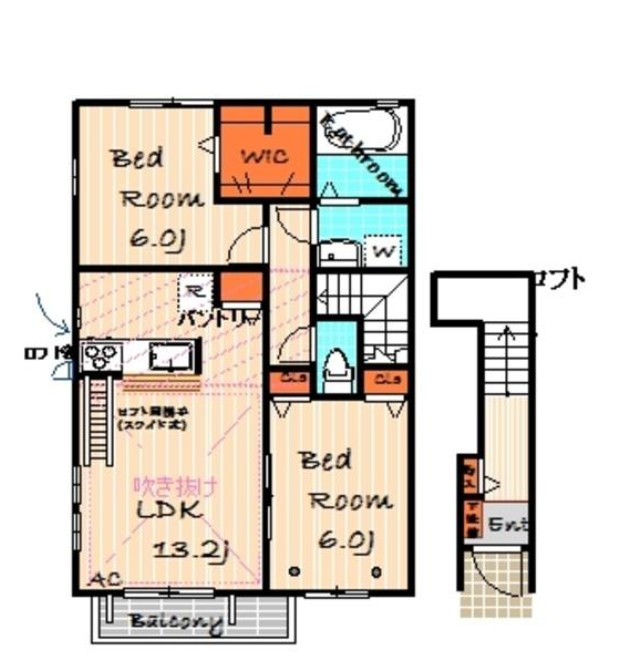 稲城市百村のアパートの間取り|★お部屋探しはオールマイト不動産までご相談下さい♪