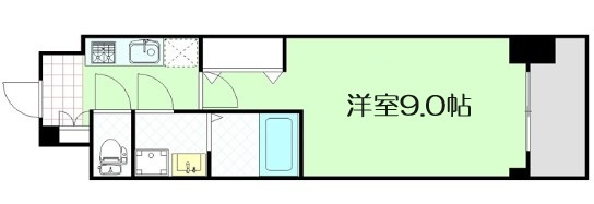 【間取り】 | スプランディッド淀屋橋ＤＵＥ | 広々した室内には大型ＣＬが！収納が豊富な方が良いとおっしゃる方には是非一度ご内覧して頂きたく思う物件です！