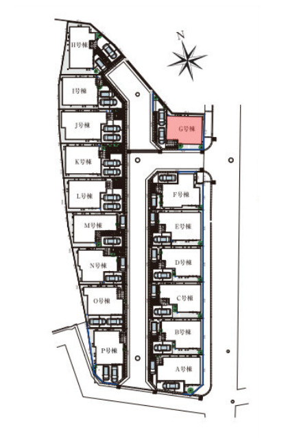 大宮今羽町　3期　新築一戸建て　グリーンガーデン　Gの区画図|G号棟