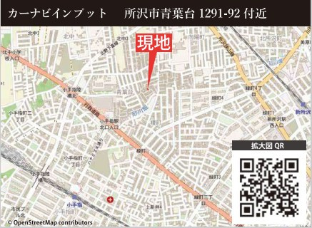仲介手数料無料　KEIAI GRACE所沢市青葉台7期・新築全１棟の地図