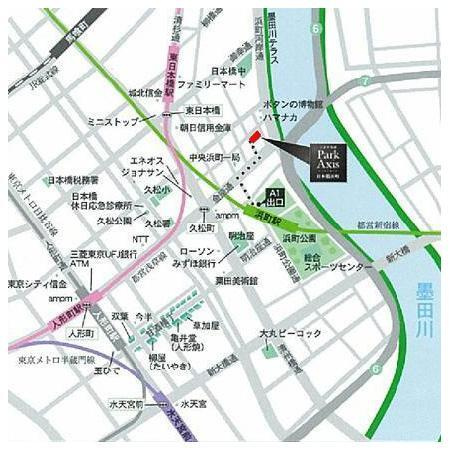 パークアクシス日本橋浜町の地図
