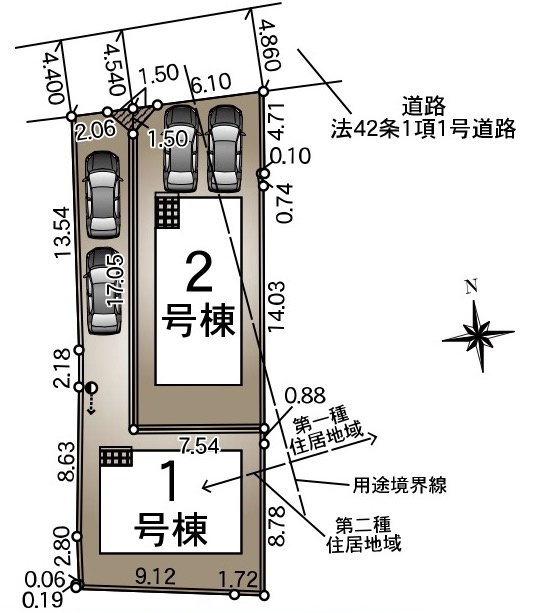 松本市村井町南第２の区画図