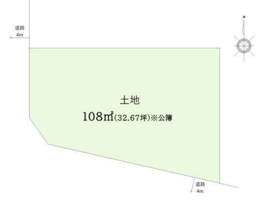 泉区中田北3丁目 土地 3080万円の土地図