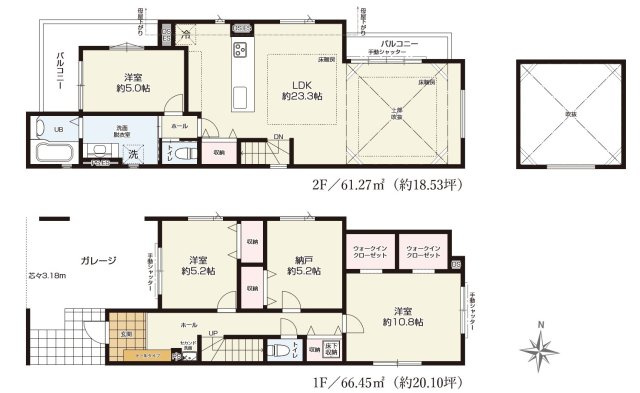 武蔵野市桜堤1丁目 中央線 武蔵境駅 新築戸建の間取り