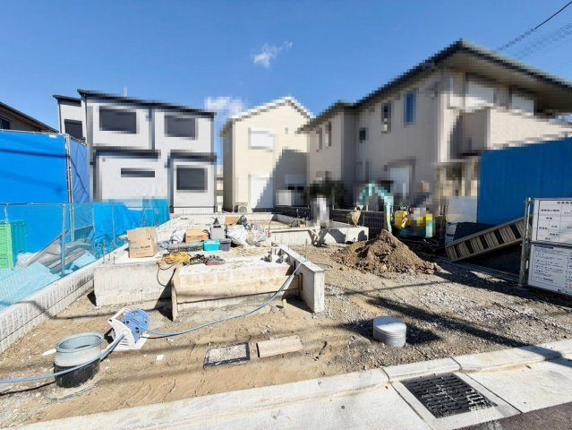 羽衣５丁目　新築一戸建の外観|南西面バルコニーですので、日当たり良好♪洗濯物がよく乾きますね♪