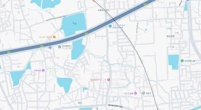 ◆堺市東区高松　新築一戸建ての地図