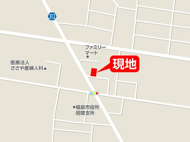 ＜建築条件なし売地＞　福島市笹谷9期　笹谷小・信陵中の地図|現地案内図