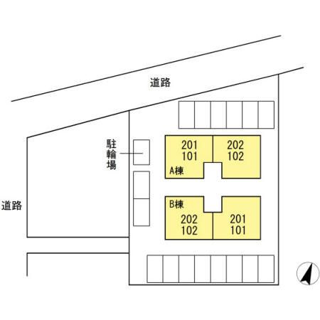 すみれハイツ　A棟の区画図
