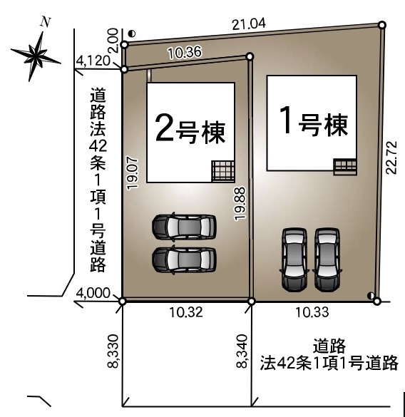 松本市波田第１４の区画図