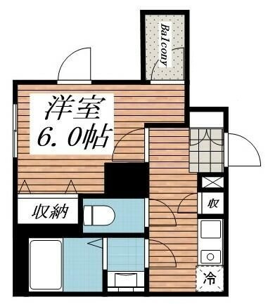 メゾン・ド・ヴィレ日本橋茅場町の間取り|間取りです。