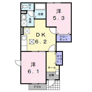 【間取り】 | エルシャトー吉備Ⅲ