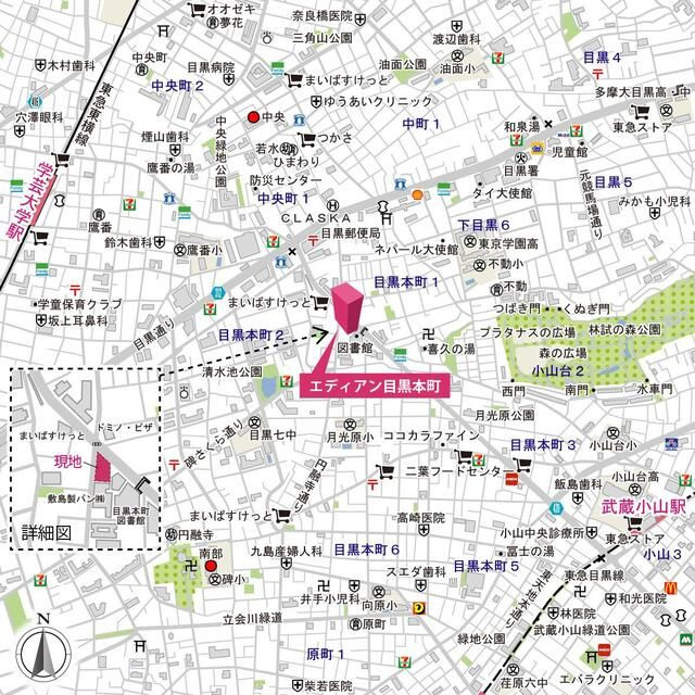 エディアン目黒本町の地図
