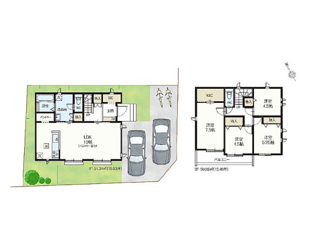 【間取り】 | 和光市新倉3丁目　新築一戸建住宅　全1棟　（ふじみ野店） | 4LDKの間取りにパントリーやWIC、SICを備えた収納充実の住まい