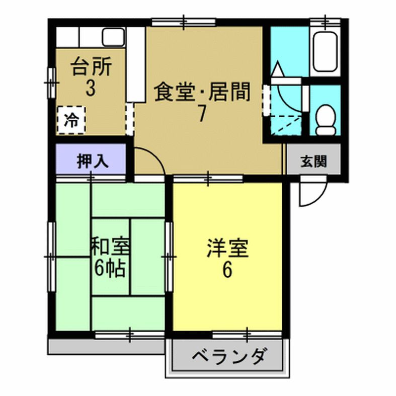 ゴールドハイツA・B棟の間取り
