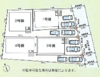 茅ヶ崎市香川第23　新築戸建　全4棟1号棟の区画図
