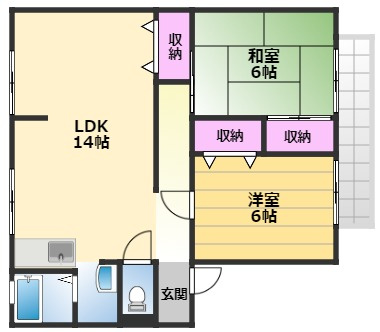 【間取り】 | ウインディアコスモスA