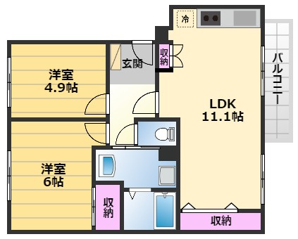 【間取り】 | グランクオーレ2番館