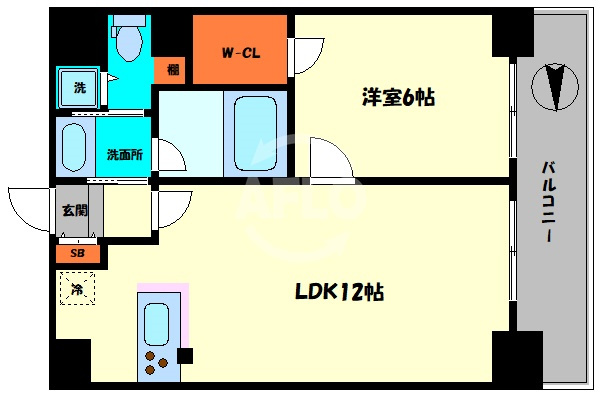 ルラーシェ難波の間取り|ルラーシェ難波　間取り図