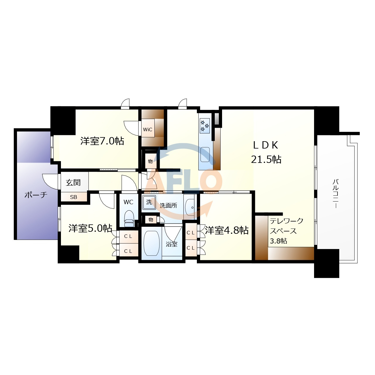 大阪ベイレジデンス　南港光小学校区の間取り|大阪ベイレジデンス　間取り
