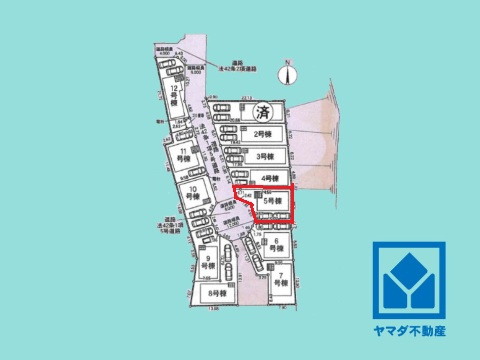 京田辺市薪　第9の区画図