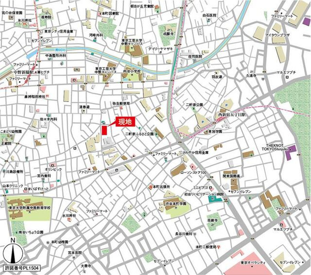 【地図】 | ジオエント中野弥生町