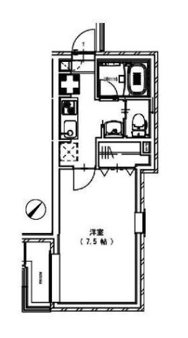 エルスタンザ西糀谷の間取り|洋室7.5帖バストイレ別独立洗面台！