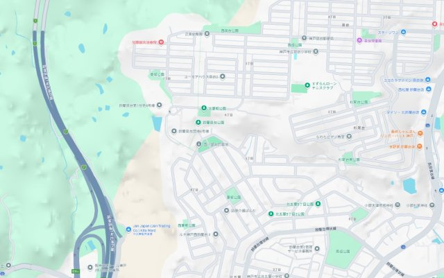 神戸市北区北五葉　新築一戸建ての地図