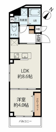 CONNECT　PARK　HILLS　新田町の間取り