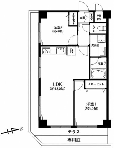 ジュウェル城東の間取り|南東角部屋住戸につきまして日当たり・通風良好。新規リノベーション。安心のアフターサービス保証付きですのでご購入後も安心して暮らせます。