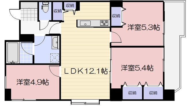 【間取り】 | 両備グレースマンション医大西