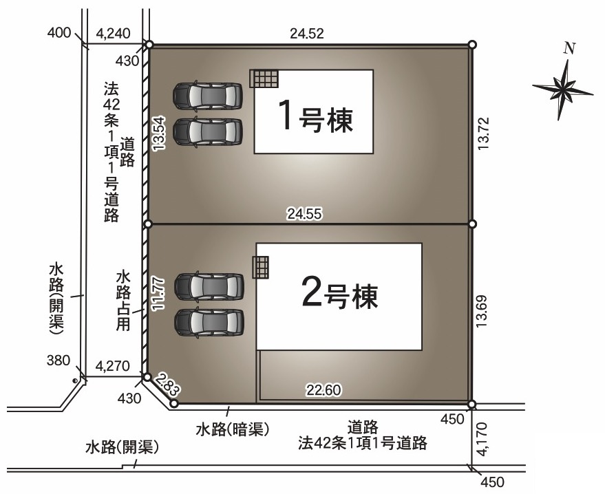 安曇野市穂高柏原第９の区画図