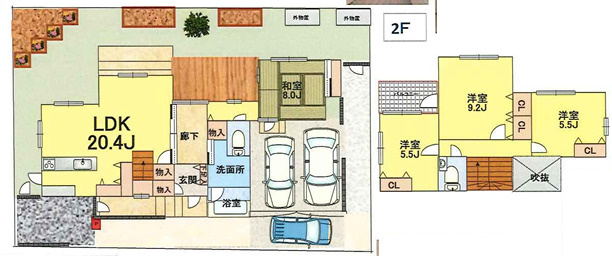 茅ヶ崎市みずき３丁目　中古戸建の間取り