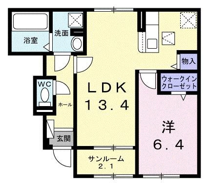 錦町１丁目アパートの間取り