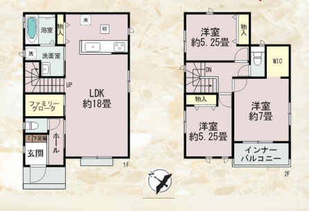 【間取り】 | 福岡市博多区板付5丁目　B号棟（全7棟）【仲介手数料無料・0円】 | 平日、土日祝日もお好きな日時にご見学可能です。お気軽にお問合せ下さい。