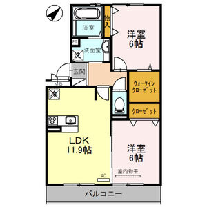 【間取り】 | アルタ小柿ビュー | お部屋の間取りです