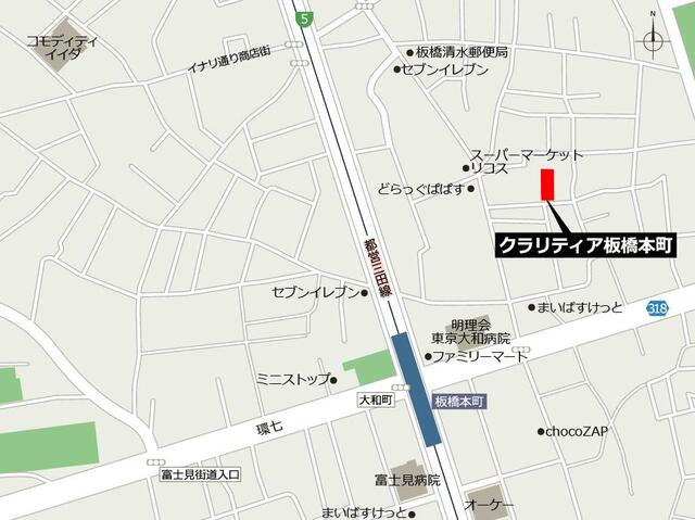 クラリティア板橋本町の地図