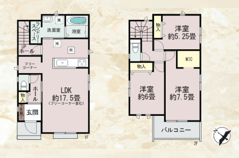 【間取り】 | 福岡市博多区板付5丁目　C号棟（全7棟）【仲介手数料無料・0円】 | 平日、土日祝日もお好きな日時にご見学可能です。お気軽にお問合せ下さい。