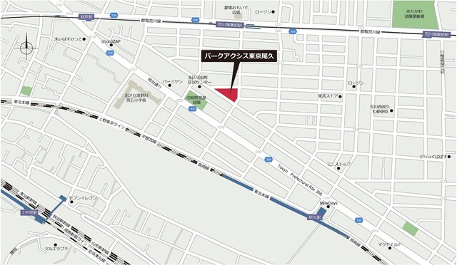パークアクシス東京尾久の地図