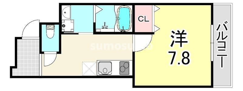 フジパレス阪急園田EAST　Ⅴ番館の間取り