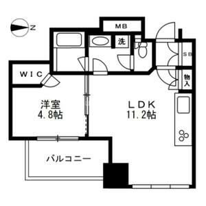 クレヴィアタワー大阪本町の間取り