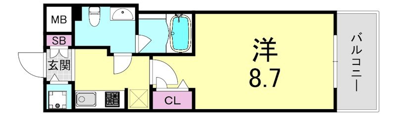 エスライズ日本橋の間取り