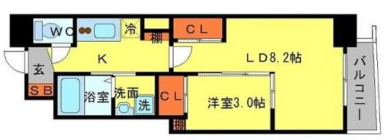 SERENiTE谷町croixの間取り