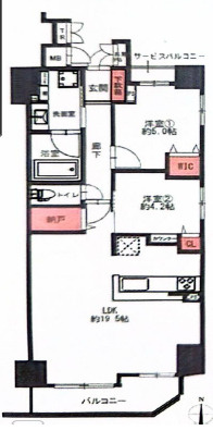 プレミスト堺筋本町ラディーナの間取り