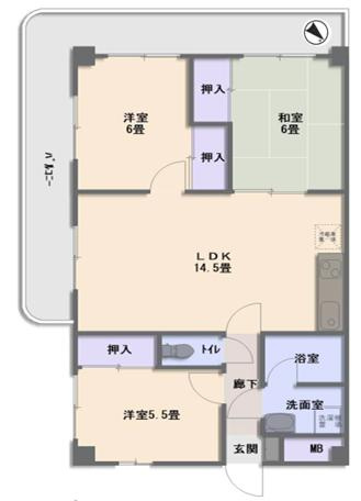 パレ・ルミエール岡本の間取り