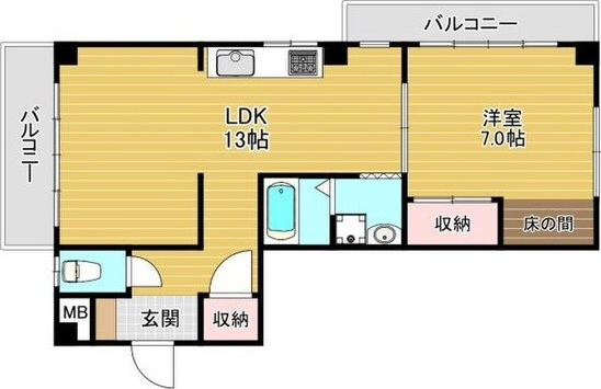 白翠シャトル御影（ハクスイ）の間取り