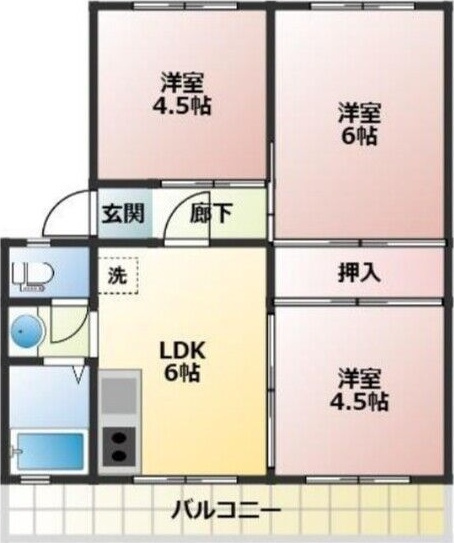 名谷2団地11号棟の間取り