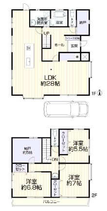 尼崎市西難波町　中古戸建の間取り